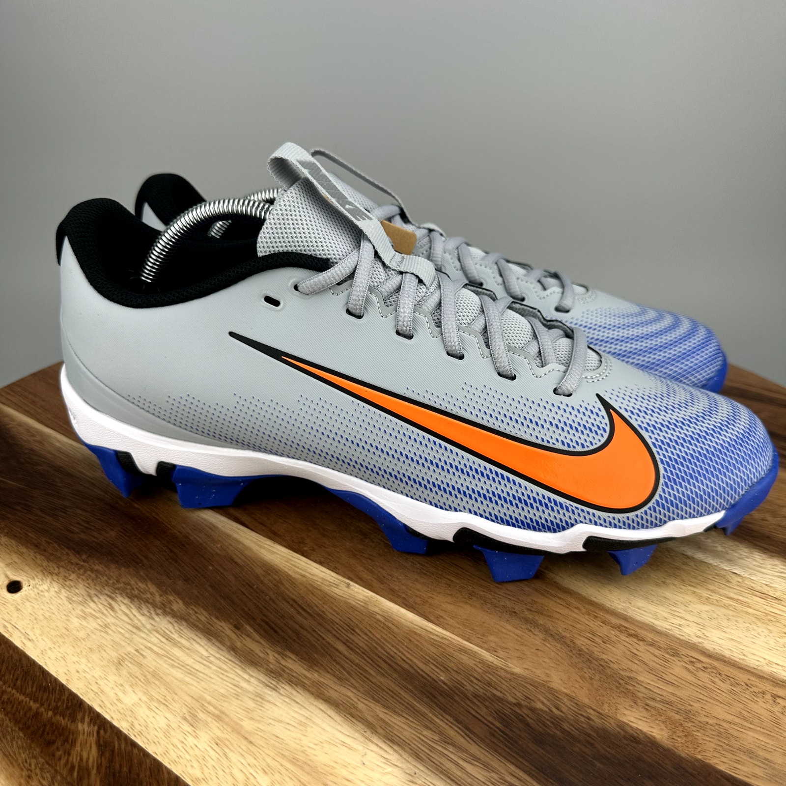 Nike Vapor Shark 3 Men's Size 11 Grey Blue Orange Football Cleats Fb3304-001